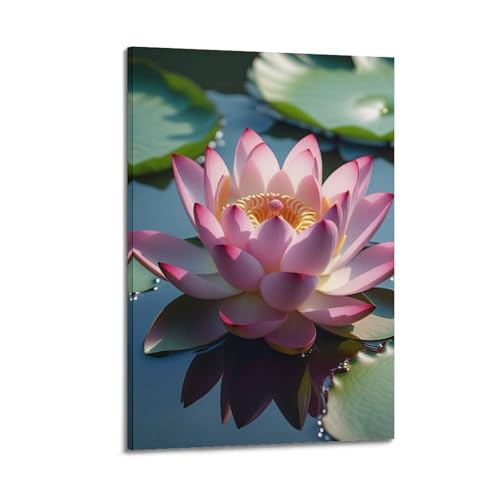 Poster de fleur de lotus pour habiller un mur vide de chambre