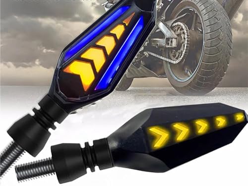 Indicateurs clignotants LED moto étanches à forte luminosité orange - 2
