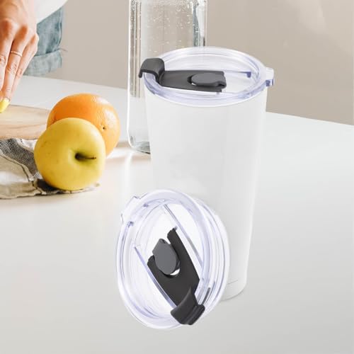 Tapas para vasos resistentes a salpicaduras con sello hermético PRETYZOOM reutilizables 4