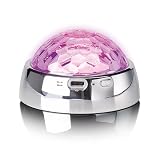 Lenco TTA-080SI – waga płyty gramofonowej – waga – stabilizator gramofonu z efektami świetlnymi RGB – 250 g – z efektem kuli dyskotekowej – srebrny