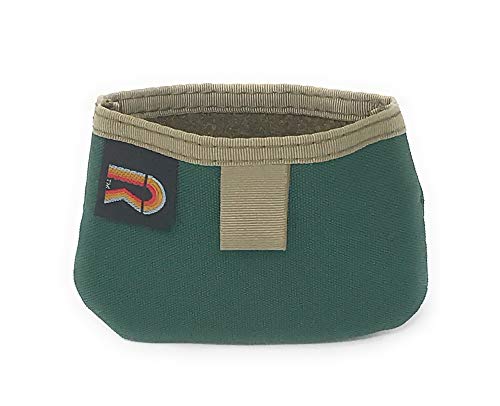 Coin Change Money Card Key Holder Case Pouch. Rainbow of California. Made in USA (Hunter Green w/Coyote Brown Trim)