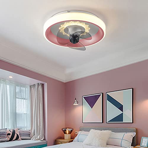Plafonnier LED nordique à intensité variable avec ventilateur - 4