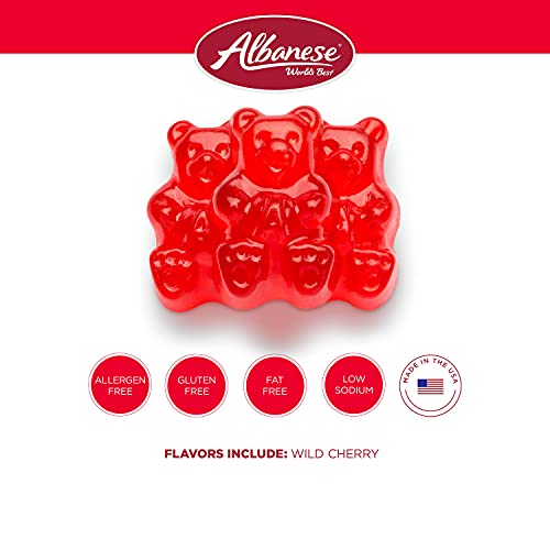 Albanese World's Best Wild Cherry Gummi Bears, 5Lbs Of Candy #TOP4