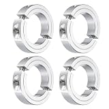 QUARKZMAN 4 Stück Doppelte Spalt-Klemmringe Für 1-3/4" Welle Zweiteilige Klemmringe 2-3/4" Außendurchmesser 11/16" Dicke Aluminiumlegierung Stellschrauben Spalt-Klemmring
