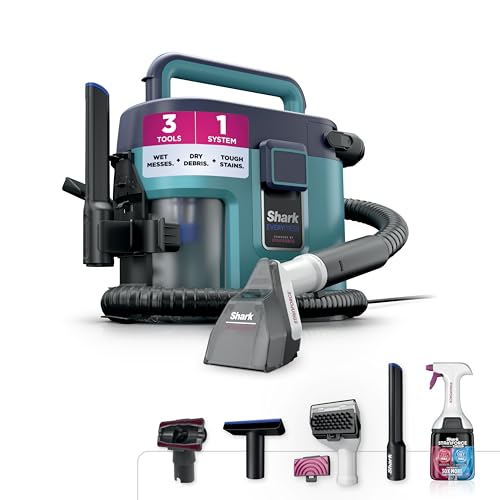 Image of Shark EveryMess | Ultra-Powerful 3-in-1 Wet Vac, Dry Vac, & Stain Eliminator | StainForce Technology, Perfect for Homes, Pets, and Cars | 3 Accessories and Cleaning Solution | Blue | VX102BRN