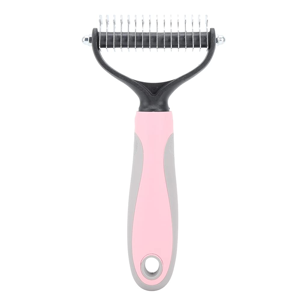 Undercoat Rake For Dogs, Pet Dog Cat Fur Hair Knot Cutter Rake Deshedding Brush Hair Removal Comb Brush Grooming Tool Dematting Comb For For Detangling and Dematting Long (L)