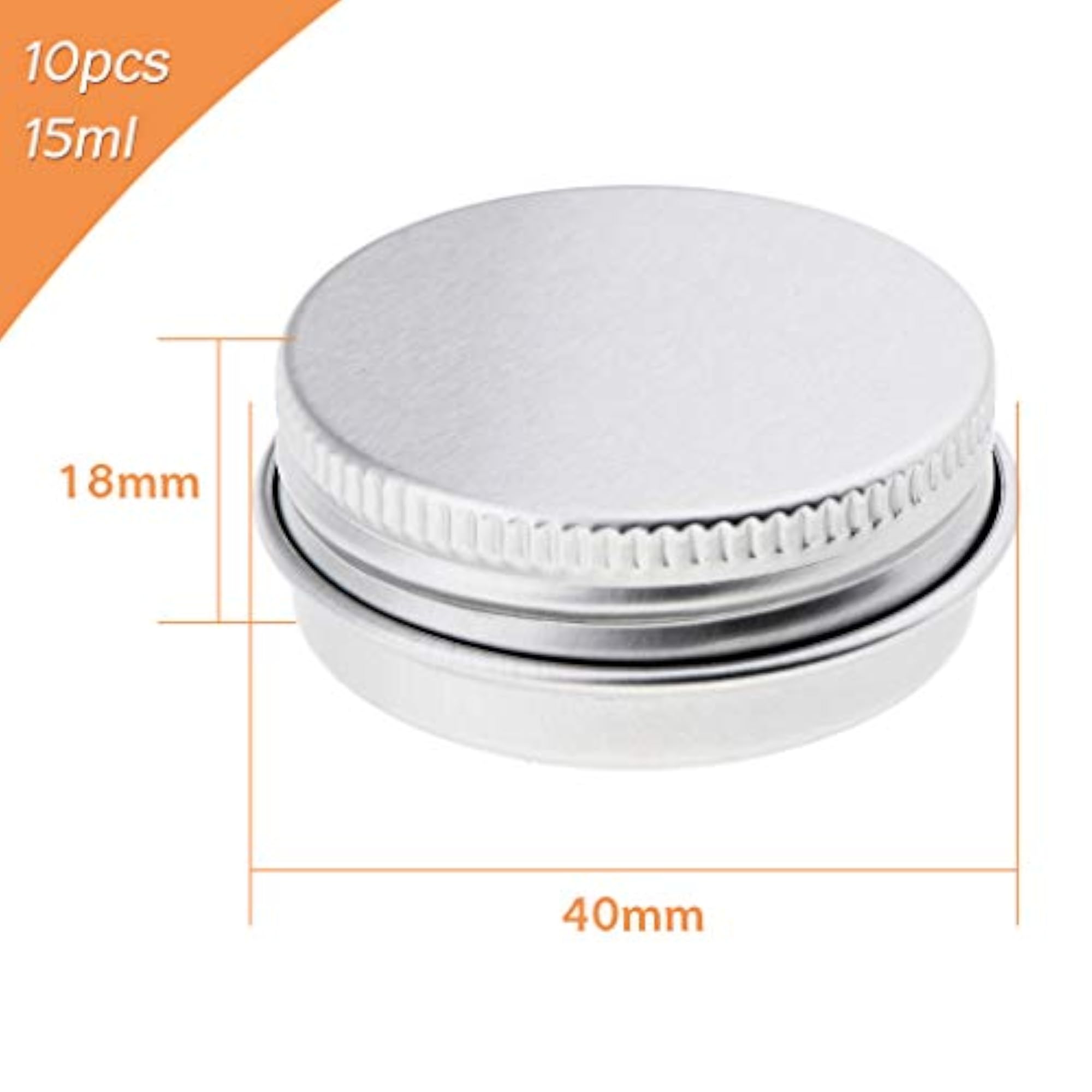160x 15ml Aluminium Lip Balm Tin Pots