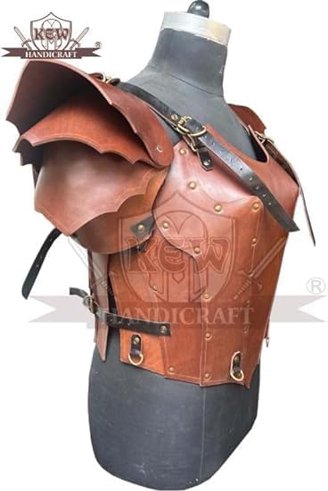 Medieval Chest Armor Viking Warrior Adjustable Leather Armour Breastplate Costume-yu9