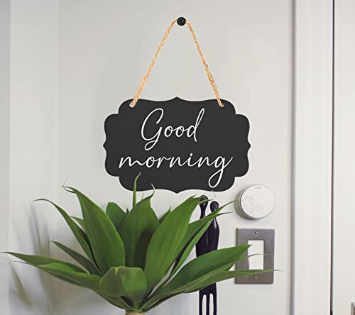 Kamehame Hanging Chalkboard Signs, Large 14.3X10.3" Acrylic Blackboard With Jute String, Double-Sided Message Board, Memo Message Chalk Board Sign For Home, Parties, Store, Office, Garden #TOP5