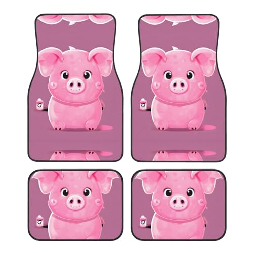 Tapis de sol de voiture cochon rose pour protéger une moquette abîmée