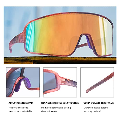 Image of MAXJULI Polarized Sunglasses for Men Women, Windproof Outdoor Sports Cycling Running UV400 Protection Sun Glasses 8121