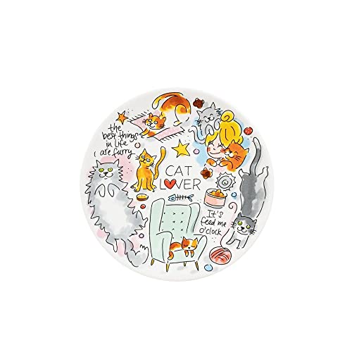Blond Amsterdam Frühstücksteller Cat Lover Ø22 cm Handbemalt –...
