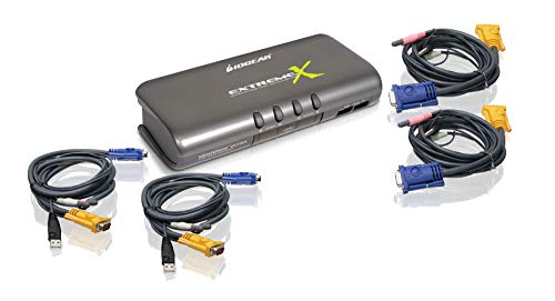 IOGEAR MiniView Extreme Multimedia KVMP Switch with Cables (GCS1734)