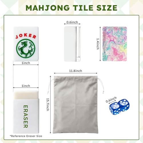 Juego de Mahjong Americano con 166 Fichas acrílicas miniatura 2