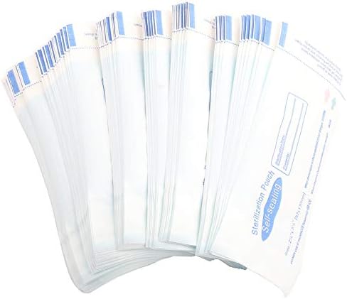 Self Sealing Sterilisation Pouches, Professional 200pcs Medical Dental Sterilization Pouch Self-Sealing Bag, Disposable Dental Storage Bag Tattoo Tool