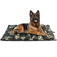 XIAPIA wasserdichte Hundematte für Outdoor, Waschbare Hundematte für Unterwegs, Antistatik, Hygienisch, Faltbares Hundebett, Große Reisedecke für Haustier 110x68 cm (Tarngrün)