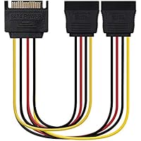 Brightium Cable de Alimentación SATA 20 cm con Conector SATA