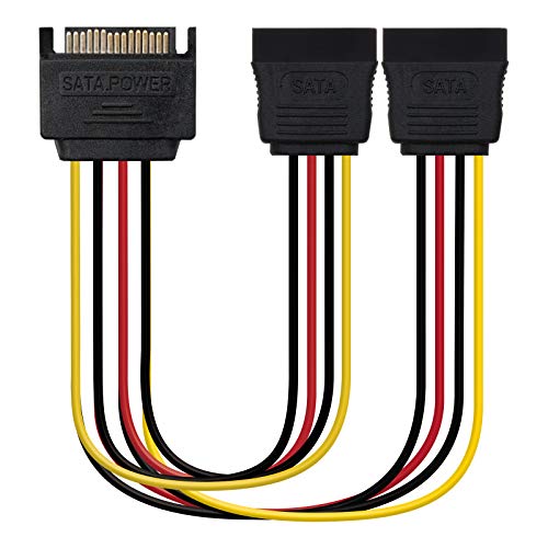 Brightium Cable de Alimentación SATA 20 cm con Conector SATA