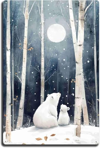 Vintage Tin Sign Metal Poster Snowman With A Top Hat Metal Sign Iron Painting Retro Wall Decor Poster for Home Coffee Bar Kitchen 8 x 12 Inch
