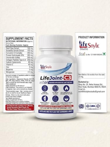LIFE STYLE STUDIO Store LifeJoint C3 Joint Support Tablets 20 Tablets - Image 2