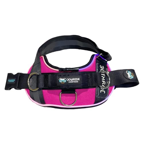 Joyride Harness LED Light Up Dog Harness 2.0 - Patent Pending Design, 3 LED Modes, Vibrant Rechargeable Lighting, Customizable Name Tag Area, and Convenient On/Off Button for Enhanced Pet Safety
