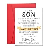To My Son Gifts from Mom Dad Christmas Birthday Card for Son Adult Son Gifts from Dad Mom Valentines Day Gifts for Him Son Inspirational Card Son Birthday Card from Parents Son in Law Gifts from Mom