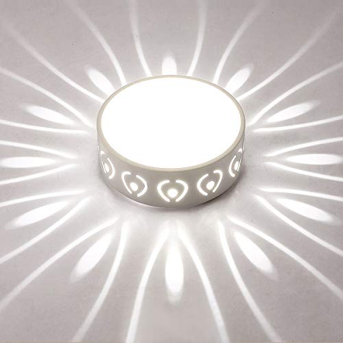 LUMINTURS9W Ceiling Fixture Adjustable Flush Mount Light LED Modern for Porch Hallway 6500K