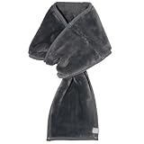 [TAVARAT] 3秒マフラー メンズ ストール ミルクマイヤー 防寒 もこもこ ふわふわ 90×17cm (チャコール)