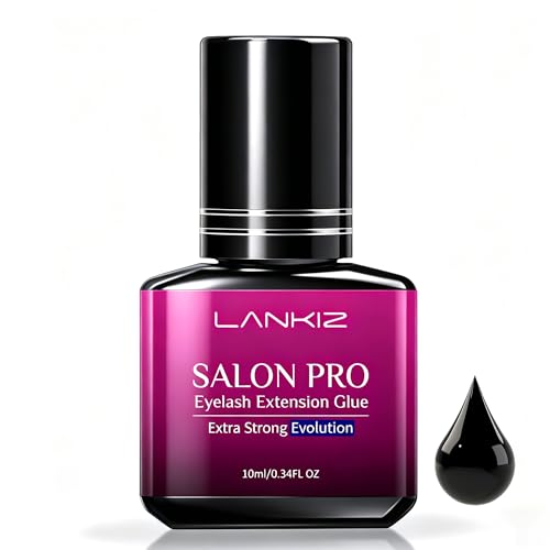 10ML Professional Eyelash Glue for Extensions - Low-Irritation Low-Fume Individual Lash Glue 0.5-1s Fast Drying with 8-Week Retention Flexible Comfort Bond Lash Extension Glue for Salon Lash Artists