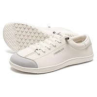 HOBIBEAR Leather Barefoot Shoes Lightweight Wide Toe Box Zero Drop Slip-on Shoes for Women(W-Light Gray, Women 8) — image 2