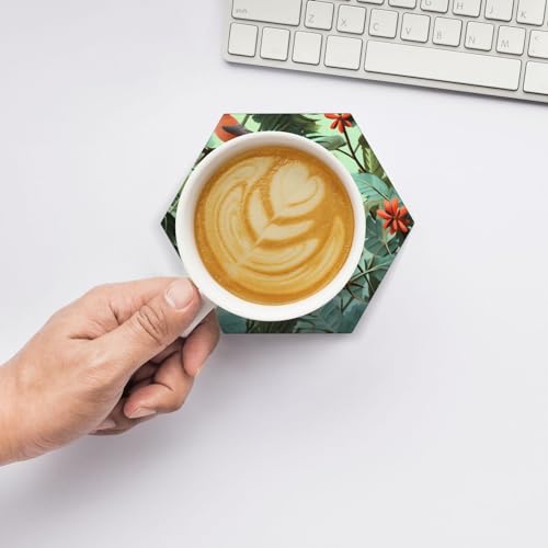Dessous de verre avec support absorbant en céramique pour tasse à café et verre - 7