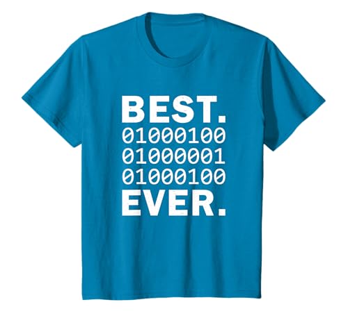 Cadeau humoristique pour papa avec inscription « Best Dad Ever in binary code » T-Shirt