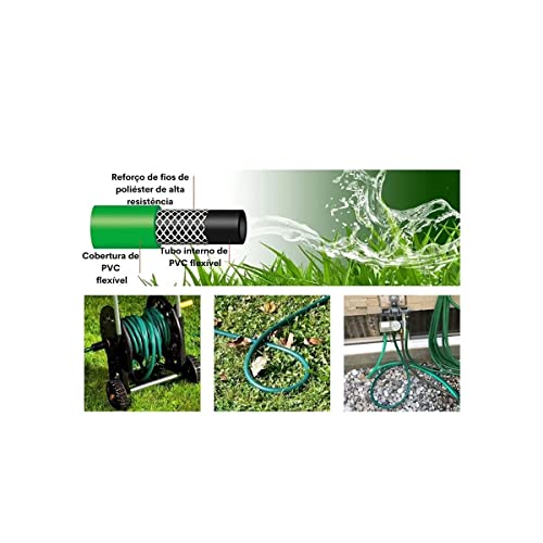 Mangueira trançada de Jardim de 10/20/30 Metros Não Dobra Portátil 2 Cores Recapada Flexivel Esguich