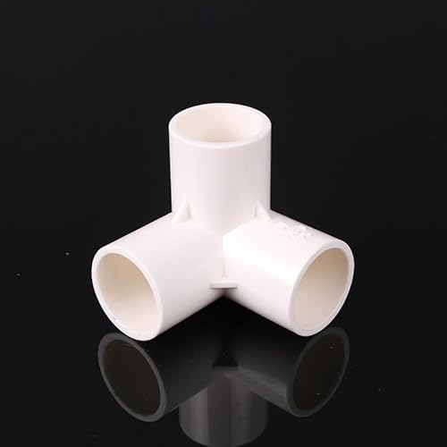 1 Inch 3 Way PVC Pipe Fitting,PVC Elbow Corner Side Outlet Tee Fitting in White,SCH40 Furniture Grade Pipe Connectors - Fits 1" Polyvinyl Chloride Pipes,10 Pack(1”-10Pcs)