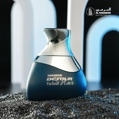 Image of Al Haramain Detour Noir Exclusif Eau de Parfum Spray for Unisex, 3.4 Ounce