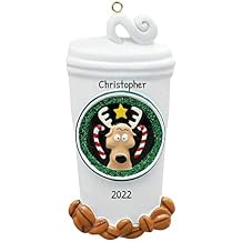 Personalizes Coffee Christmas Ornaments 2025 - Custom Christmas Ornament Coffee Ornament Drinkable Iced Mug Cup Ornaments for Tree
