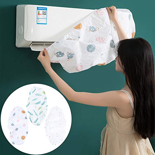 PIXNOR 3Pcs Capa de Ar Condicionado Capa de Limpeza Suspensa Capa de Ar Condicionado Protetor de Ar