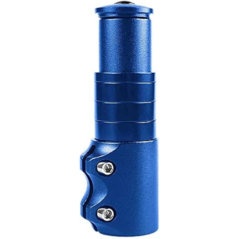 AMYIPO Bicycle Fork Stem Extender Bicycle Handlebar Neck Extender Aluminium Alloy Stem Riser Suitable for Mountain Bike, Road Bike (Blue) Cover