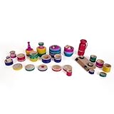 TRAZEE Wooden Kitchen Set Toy for Kids (25 Pieces) – Choopu Saman Pretend Play Cooking Set | Miniature Kitchen Role Play Utensils & Cookware | Wooden Toy for Kids