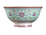 Meubles chinois classiques Ancien bol en porcelaine, Bol haut en porcelaine à motif demi-vie de 15.6cm, 6,14 pouces, nouvelle vaisselle de couleur émail, bol palais.