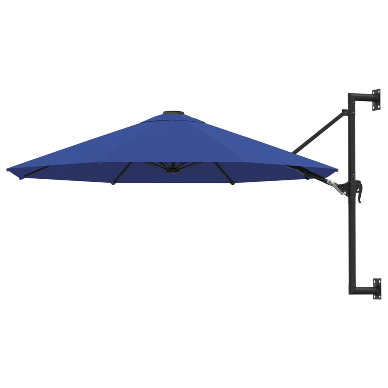 BaraSh Sombrilla de pared con palo de metal azul 300 cm Parasol Jardin Toldos Exterior Terraza