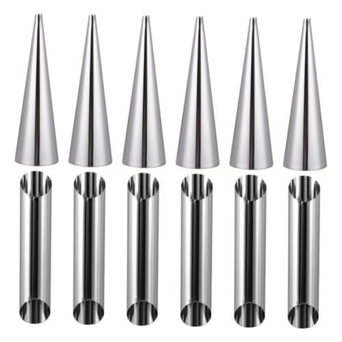 GRIRIW Danish Croissants Molds 12pcs Stainless Steel Baking Molds Easy to Food-grade Non-stick