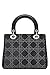 Dior, Pre-Loved Black Studded Leather Lady Dior Medium, Black