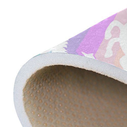 Yochoice Non-Slip Area Rugs Home Decor, Colorful Rainbow Unicorns Floor Mat Living Room Bedroom Carpets Doormats 31 X 20 Inches #TOP5