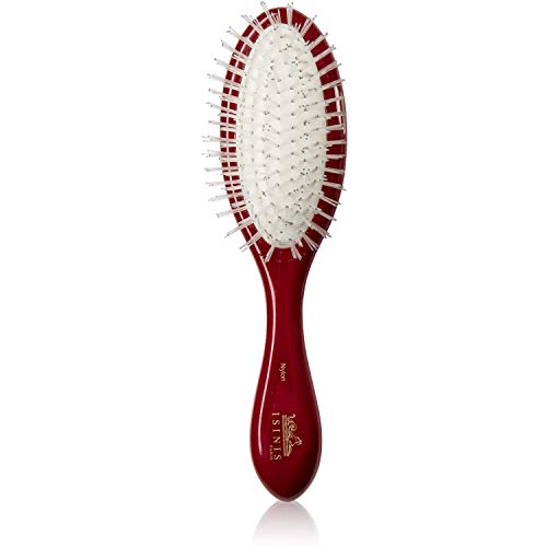 Isinis Hair Brush # 440 No Ball Tip (Medium, Red) 8.8"