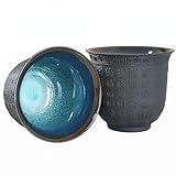 NIUKOMY Chinesische Teetassen Schwarz 2er Set