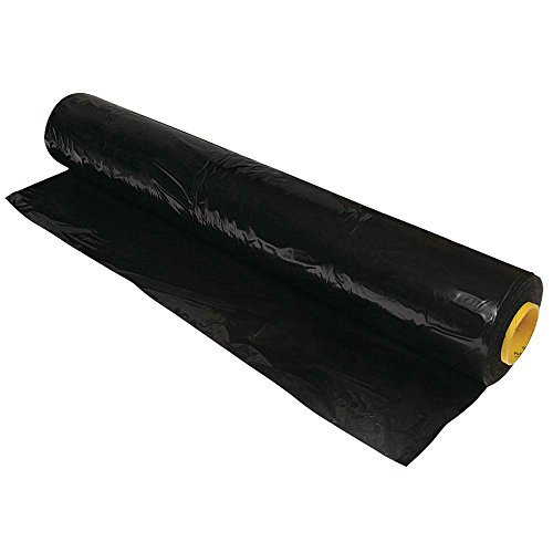 Poly Mulch Sheeting, Black, 1.5mil Thick and 1,000 Feet Long (4 Feet Wide)