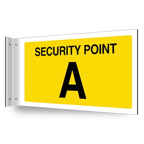 Panneau de couloir V Safety Security Point A 300x150 mm anti-perte d'orientation