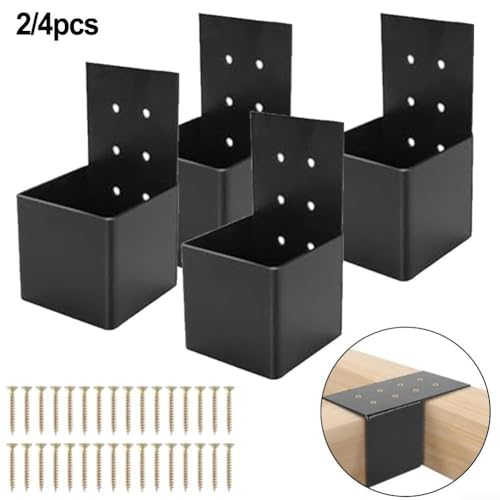 Kit de conectores de pérgola para postes de madera, soportes de esquina de ángulo recto de 3 vías para una construcción duradera de cenador y pérgola
