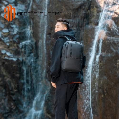 Arctic Hunter Laptop Backpack for Men Upto 12L fit 15.6-inch Mens Laptop Travel Backpack with 10.9-inch iPad EVA Compartment,Polyester Expandable Backpack, 2 Pocket Water-resistant Backpack